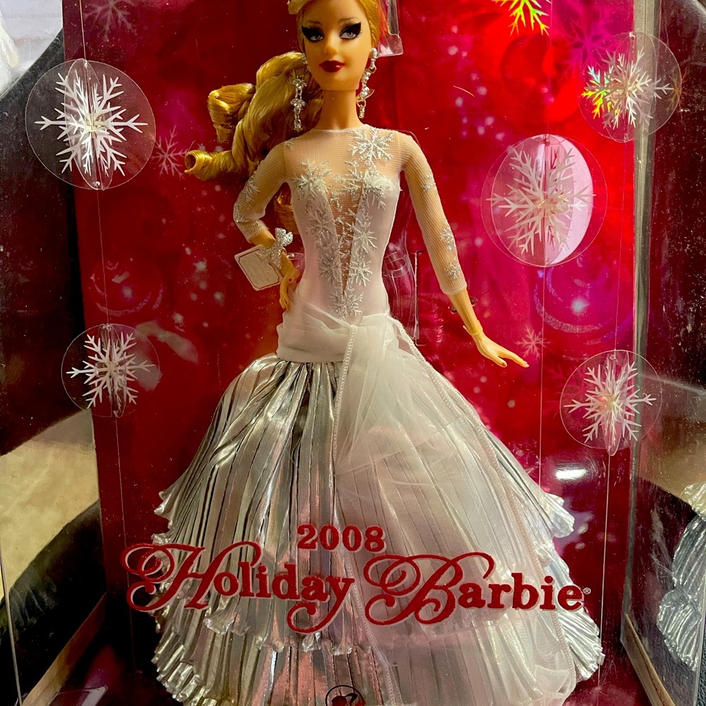 2008 holiday Barbie! Never removed from box! Box is damaged